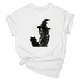 thumbnail image 2 of Busydd T Shirts for Women Trendy Cotton Halloween Graphic Tees for Women Casual Comfortable Round Neck Womens T Shirts Breathable Short Sleeve Halloween Costumes S, 2 of 3