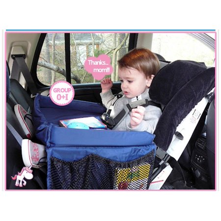 Baby Snack Tray - Kids Baby Car Seat Snack Toy Tray Baby Stroller On The Go Waterproof Food Table Travel Drawing Play