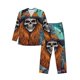 thumbnail image 1 of Fotbe Cartoon Pumpkin Skull Pijama de Hombre con Estampado de Manga Larga, Conjunto de 2 Piezas, Ropa de Dormir Suave y Cómoda con Bolsillos-Small, 1 of 7