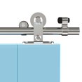 thumbnail image 1 of CCJH 8FT/96'' Stainless Steel Sliding Track Barn Door Hardware Kit for Single Door Heavy Duty, 1 of 3