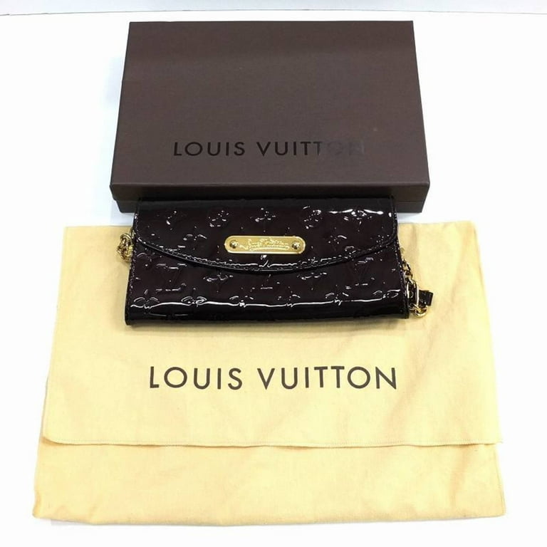 Authenticated Used Louis Vuitton Sunset Bluebird M93542 LOUIS VUITTON  Vernis Amaranto Wine Brown Bag Chain Wallet Enamel