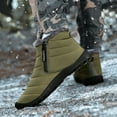 thumbnail image 4 of AUXDIQ Winter Boots Mens Ankle Walking Boots Warm Fur Lined Booties Outdoor Snow Boots, 4 of 5