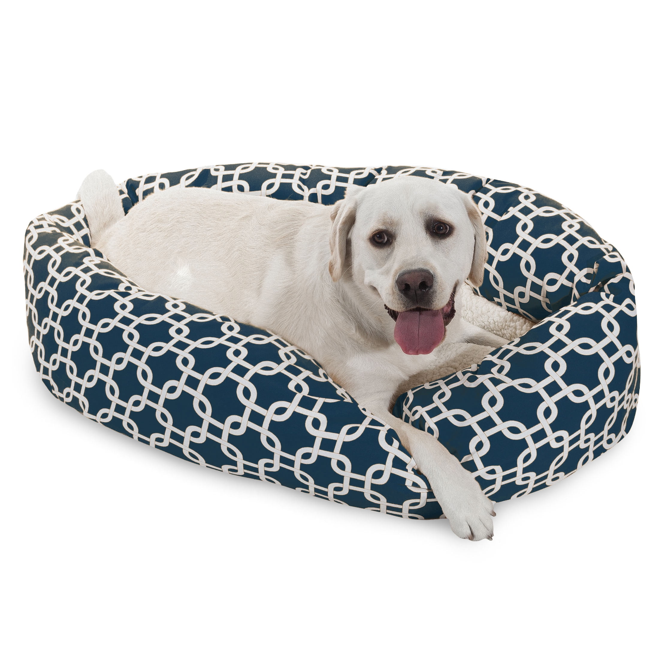 navy blue dog bed