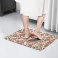 thumbnail image 4 of Beige Floral and Paisley Pattern Flannel Non Slip Door Rugs,Washable Door Mats Indoor,Decorative Door Mats,Dirt-Resistant and Absorbent Doormat for Entrance,Bedroom,Kitchen,Bathroom,23.5x16in(60x40cm), 4 of 5