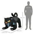 thumbnail image 3 of 6 Foot Airblown Inflatable Halloween Crouching Black Cat Outdoor Decor, 3 of 10
