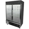 thumbnail image 2 of Heavy Duty Commercial 47 cu ft Stainless Steel Glass Door Reach-In Freezer (2 Door), 2 of 9
