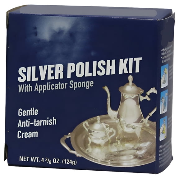 RAGUPEL Silver Cleaner/Polish Kit, 4.4 Oz. Silver Cleaner Tarnish Remover