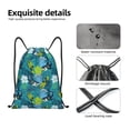 thumbnail image 3 of Yiaed Shark And Leaves Print Drawstring Bags Drawstring Backpack Bulk String Back Pack Gym Sport Bag-Medium, 3 of 5