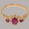 thumbnail image 6 of LBG British Made 18k Rose Gold Natural Ruby Womens Anniversary Ring - 33 size options - Size 7.75, 6 of 9