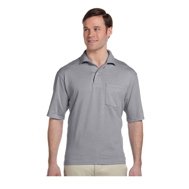 Jerzees Men's Five Point Left Chest Pocket Polo Shirt, Style 436MP
