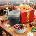 thumbnail image 4 of Homienly Cereal Bowl Set, Wheat Straw Fiber Unbreakable Lightweight Bowls Set (gray Stone, 26 OZ), 4 of 9