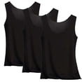 thumbnail image 2 of Trgacdwlo 3 Pack Tank Tops for Women Slim Fit Stretchy Casual Layering Basic for Everyday Wear Scoop Neck Sleeveless Undershirts, 2 of 8