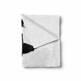 thumbnail image 2 of Ballet Soft Flannel Fleece Blanket, Silhouette of Woman Dancer on Stage with Tutu Body Beauty Musical Entertainment, Cozy Plush for Indoor and Outdoor Use, 50" x 60", Black and White, by Ambesonne, 2 of 6