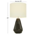 thumbnail image 3 of DecMode 26" Black Table Lamp with White Linen Shade, 3 of 9