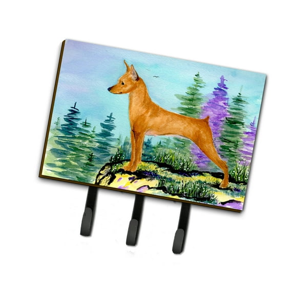 Caroline's Treasures SS8660TH68 Min Pin Leash or Key Holder, Triple Hook, multicolor