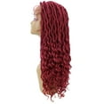 thumbnail image 3 of LUXLUXE Andrea 25 in Curly Long 4X4 Hand Tied Lace Braid Braided Wig, BURGUNDY, 3 of 7