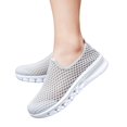 thumbnail image 4 of Willtoo Women's Mesh Slip On Walking Shoes, Lightweight Breathable Sneakers, Wide Toe Casual Loafers, Non Slip Comfortable Summer Shoes, 4 of 5