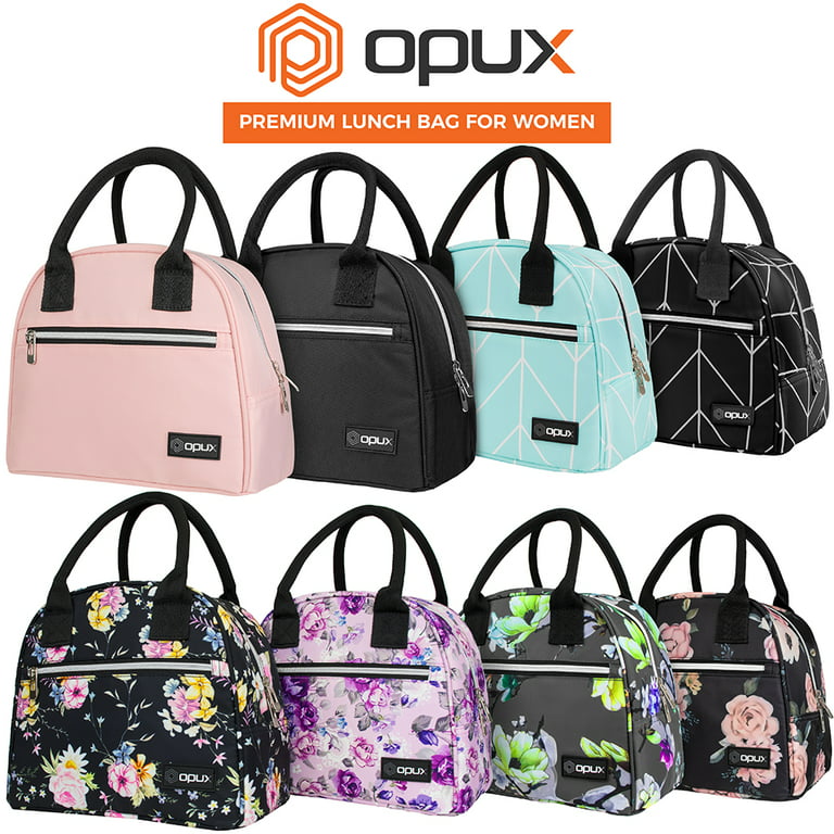 OPUX Lunch Bag Women, Insulated Lunch Box For Women, Large Womens Lunch  Tote Work Office, Cute Soft Cooler Food Meal Prep Organizer, Cute Lunch  Purse Picnic Travel Beach, Heather Pink 