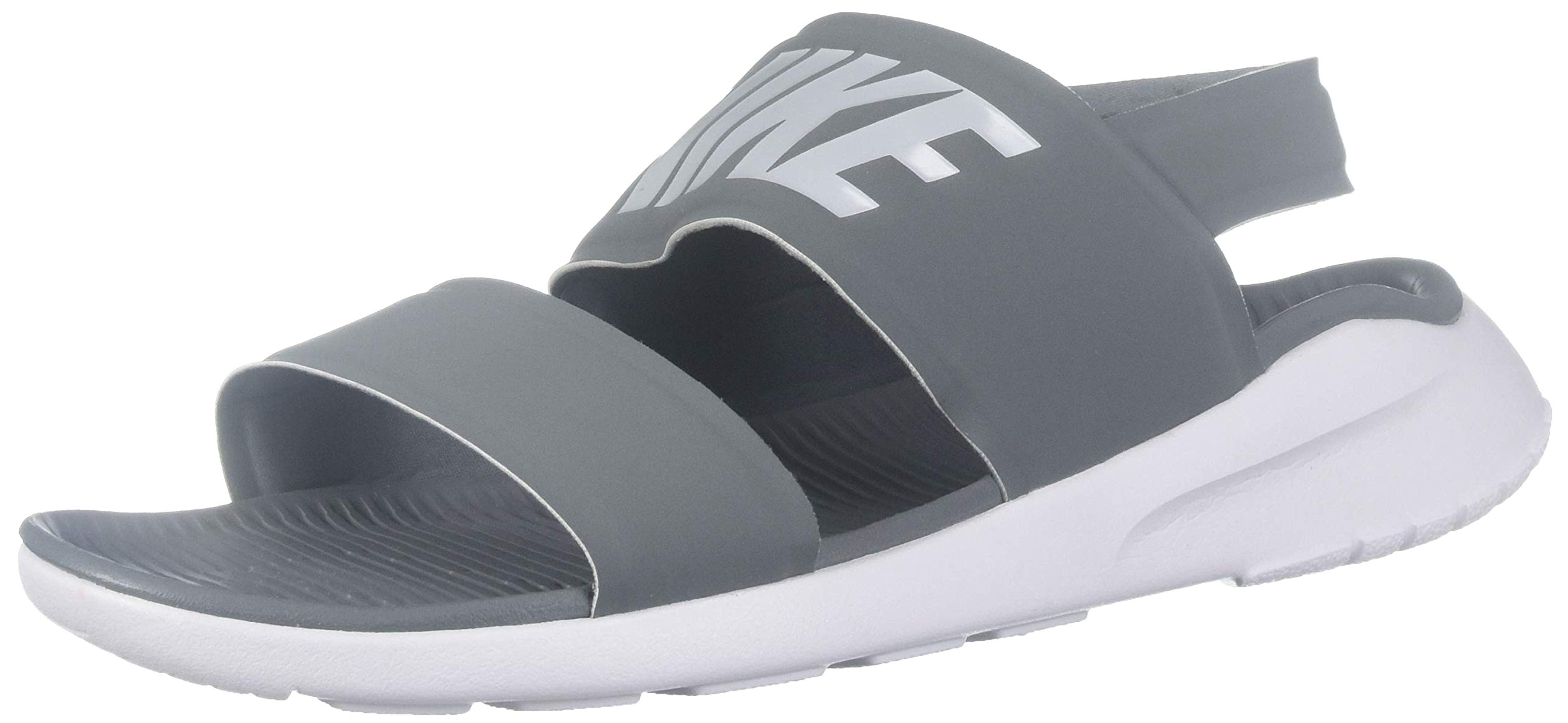 grey nike sandals tanjun