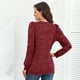 thumbnail image 4 of Sudadera de manga larga, sudadera de cuello redondo para mujer, sudadera de cuello redondo de moda, sudadera con mangas abullonadas, rendimiento comprobado, 4 of 5