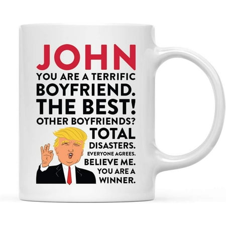 

Funny President Donald Trump 11oz. Coffee Tea Mug Gift You are a Terrific Boyfriend 1-Pack Coworker Friend Him Her