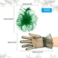 thumbnail image 2 of Uxcell Fascinators Hat Clip Set with Hair Clip and Short Floral Lace Gloves Tea Party Face Veil Hat Vintage Headwear Green, 2 of 7