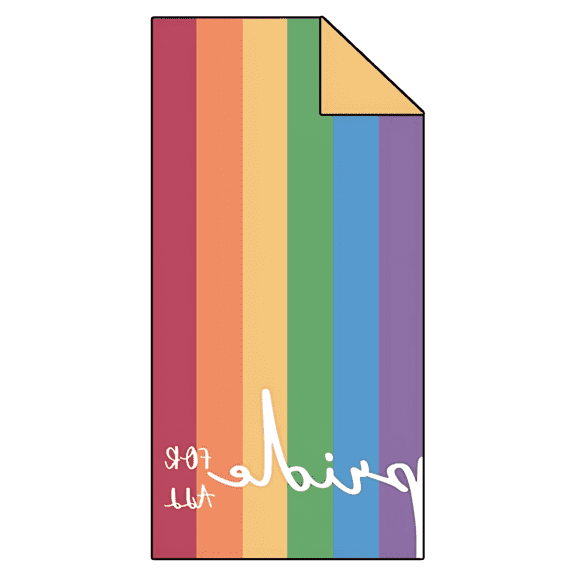Rainbow Stripe Beach Towel, Oversized 63 x 31.5 in Microfiber Towel, Double Sided Printed Quick Dry Towel, Soft Beach Shawl for Swimming, Yoga
