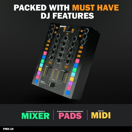 gemini PMX-10: Redefining The DJ Mixing Experience - Black - Black