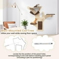 thumbnail image 4 of GVN Cat Tree Tower with Perch, Wall-Mounted Cat Tree, Cat Scratchers for Indoor Cats, Brown, 4 of 7