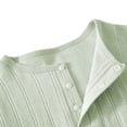 thumbnail image 4 of BLVB Baby Boys Girls One-Piece Romper Long Sleeve Jumpsuit Cotton Newborn Pajamas Clothes Set(Green,1-2 Years), 4 of 6