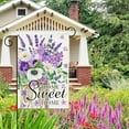 thumbnail image 5 of Home Sweet Home Purple Floral Garden Flag Lavender Daisy for Outside Yard 12.5 x 18 Double Sided Burlap Spring Summer Flowers Small Flags Seasonal Purple Outdoor Yard Decorations, 5 of 5