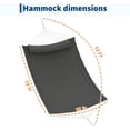 thumbnail image 6 of IdealHouse Extra Large Outdoor Hammock – Quality Durable Deep Gray Fabric – Comfortable Hanging Bed for Garden, Patio, Backyard – 350cm,Deep Gray, 6 of 7