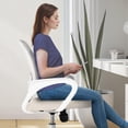 thumbnail image 6 of CELTOSS Ergonomic Home Office Chair, Mid Back Lumbar Support Desk Chair, Adjustable Height with Armrests for Adults, Ivory, 6 of 15