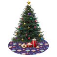 thumbnail image 3 of 30 Inch Christmas Tree Skirt – Velvet Plush Tree Mat, Soft Thickened Polyester with Red Ties, Single-Sided Printing, Available in 30in/36in/48in, Perfect for Holiday Xmas Tree Decoration, 3 of 7