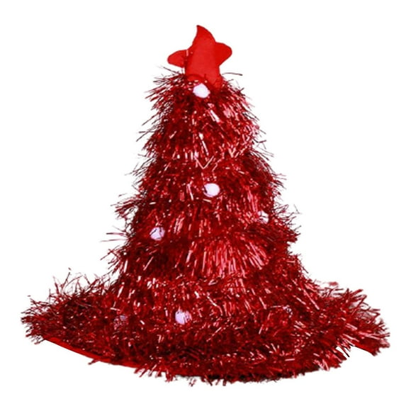 Sombrero de Navidad Hugo Glitter Fiesta de Navidad Decoraciones de disfraces festivos rojo