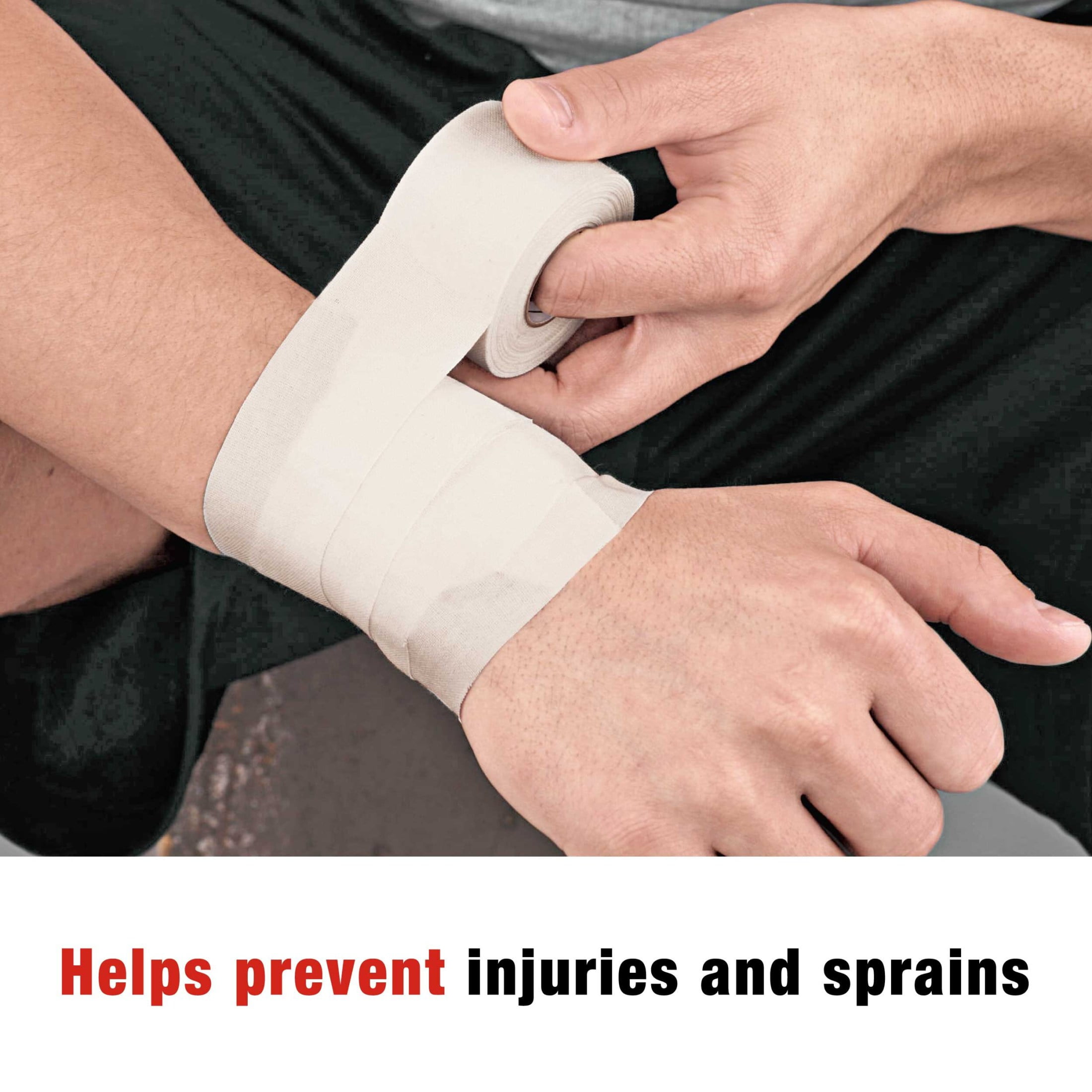 ACE Brand Sports Tape, Firm, Supportive Comfort, White, 1.5" x 10 Yds., 1 Roll