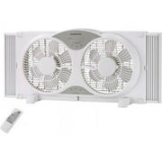 PowerZone BP2-9A Reversible Window Fan, 120 V, 9 in Dia Blade, 12-Blade, 3-Speed, Touch Panel and Remote Control
