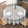 thumbnail image 3 of Brown Christmas Deer Pattern Round Tablecloth 60"x60",Wrinkle Wipeable Table Cloth for Kitchen Dining Room Picnic Patio Party, 3 of 6