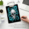 thumbnail image 5 of FMSHPON Skull Blue Octopus Black Clipboard Hardboard Wood Nursing Clip Board and Pull for Standard A4 Letter 13x9 inches, 5 of 8