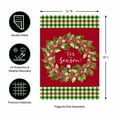 thumbnail image 4 of Evergreen Tis the Season Wreath Burlap Garden Flag 12 x 18 Inches Indoor Outdoor Decor, 4 of 7