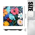 thumbnail image 2 of High Precision Body Weight Scale Smart Bathroom Scales with Large LCD Display(400lbs),Decorative for Bedroom-Various Flowers And Leaves On Black Background, 2 of 4