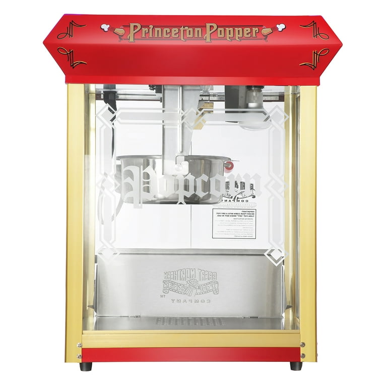 Princeton Red Antique Style Popcorn Popper Machine, 8 oz by Great Northern  Popcorn