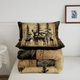 thumbnail image 5 of Camo Deer King Comforter Set Teen,Tree Branches Camouflage Hunting Bedding Set Woodland Animal Quilt Comforter Retro Pine Tree Wildlife Quilt Set 3 Pcs Bedroom Decor, 5 of 7