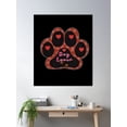 thumbnail image 2 of Dog Paw Print - Dog Lover -Red Shade Poster Wall Art, Modern Wall Decor, 24x36 UNFRAMED, 2 of 3