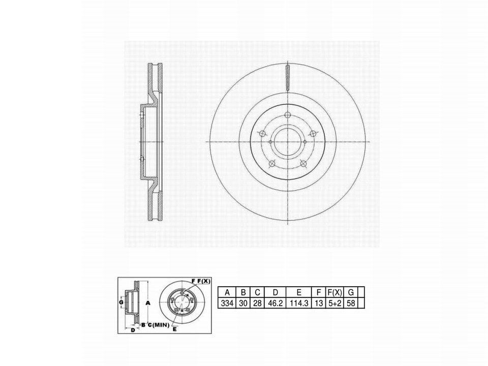 Winstop Brake Rotor, Front WS252948, Subaru Ascent 2022-2019