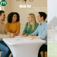 thumbnail image 4 of RTC Group Spandex Fitted Stretch Rectangular Tablecloth Table Cover 6 ft, 72 x 30, Black, 1 Pack, 4 of 10