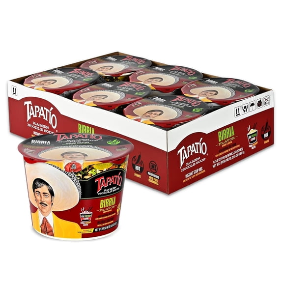 Tapatío Birria Flavor Ramen Noodle Soup Bowls, Spicy, 3.8 oz, 6 Count