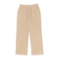 thumbnail image 4 of RYDCOT Mens Casual Cotton Linen Pants Elastic Waist Drawstring Straight Summer Beach Pants Khaki, 4 of 9