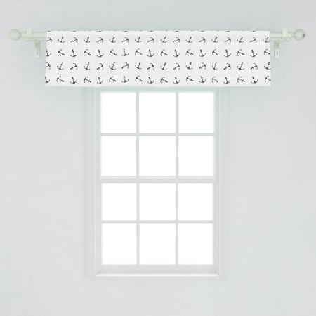 Anchor Window Valance Vintage Monochrome Anchor Silhouettes With