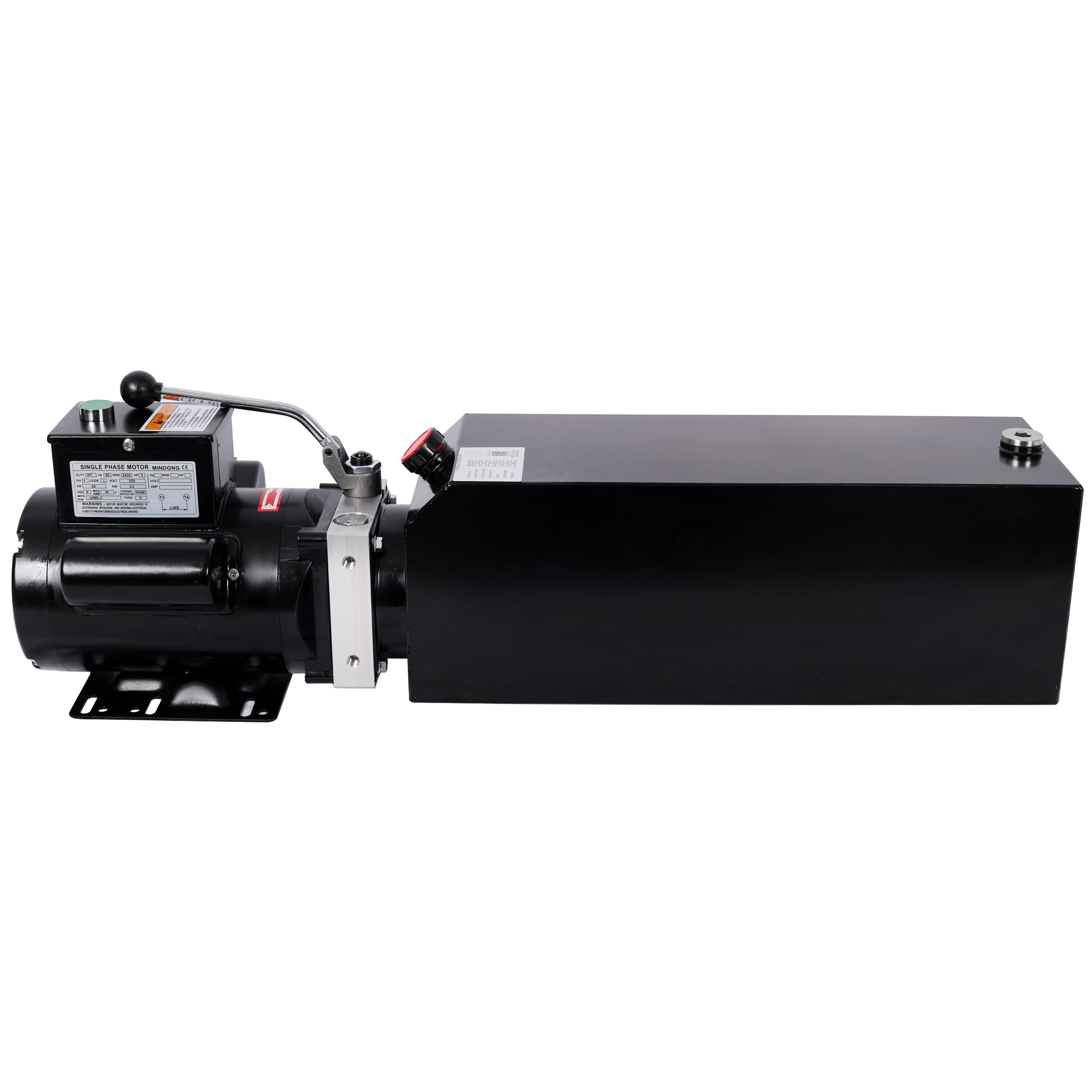 220V Hydraulic Power Unit, 3 HP, 2950 PSI, Single-Acting, Heavy-Duty, Dump Trailer Use